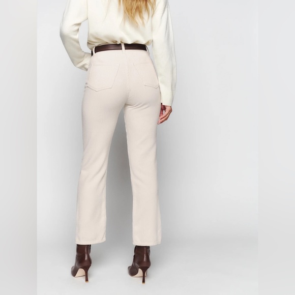 Reformation Cynthia Button Fly High Rise Straight Corduroy Pants - Picture 2 of 7